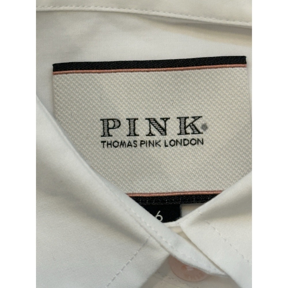 Pink Thomas Pink London Sz: US 2 White Button Down Long Sleeve Shirt - Picture 3 of 7